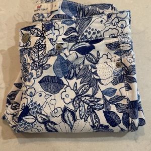 Vineyard Vines Women's Cordia Floral Bird Skinny Crop Jeans Size 2